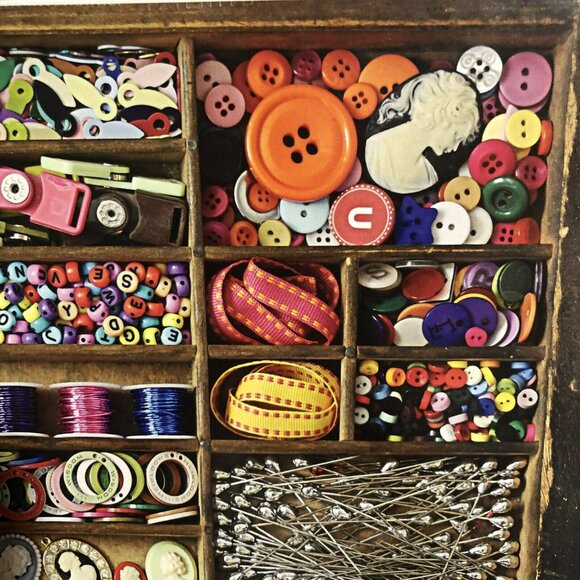 Springbok Puzzle 500 Pcs Jigsaw Sewing Box Button Thread Complete Difficult Hard - Picture 6 of 10
